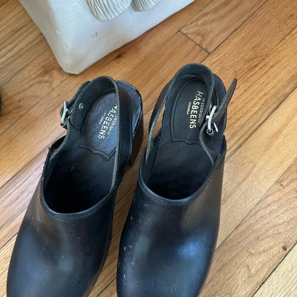 Black Filippa K x Swedish Hasbeens moto Clogs - Picture 3 of 6